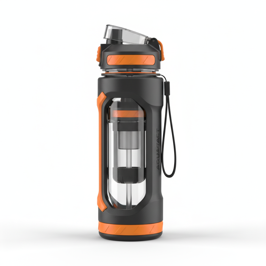 Portable Water Filter Bottle - 1000L Filtration